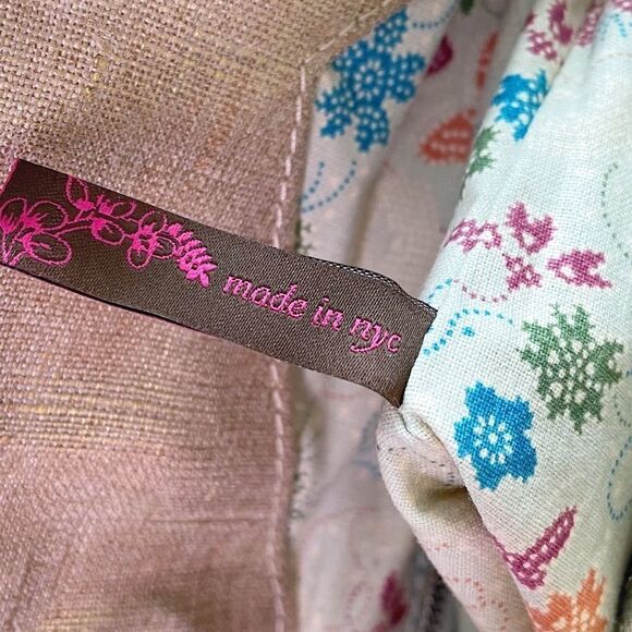 Lauren Merkin Metallic Gold Tan Woven Tote Shoulder Bag - Picture 12 of 13